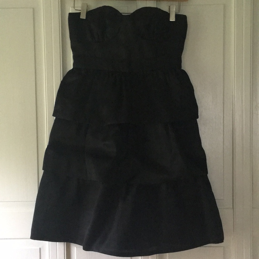 Jcrew silk party dress. Three tiered ruffle